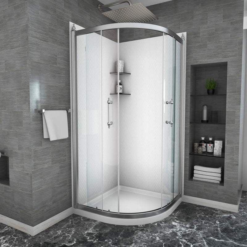 Framed Tub Shower Enclosure with Clear Tempered Glass by HouseOfZazla