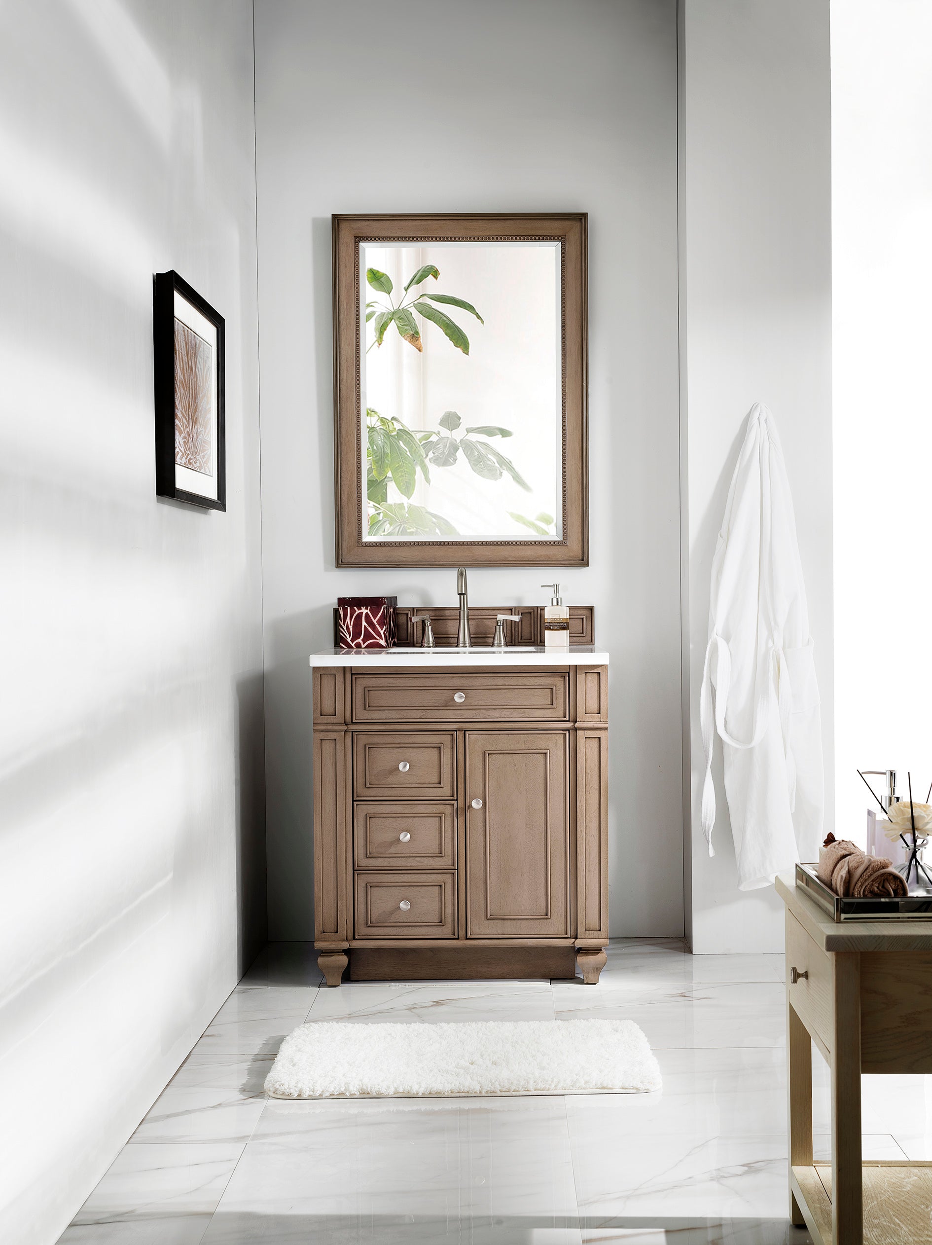 James Martin Bristol 30" Single Bathroom Vanity, Whitewashed Walnut, view 22