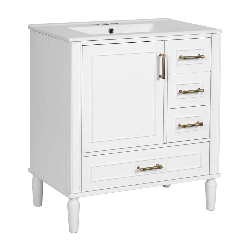 Traditional Bathroom Vanity Set With Soft Close Doors