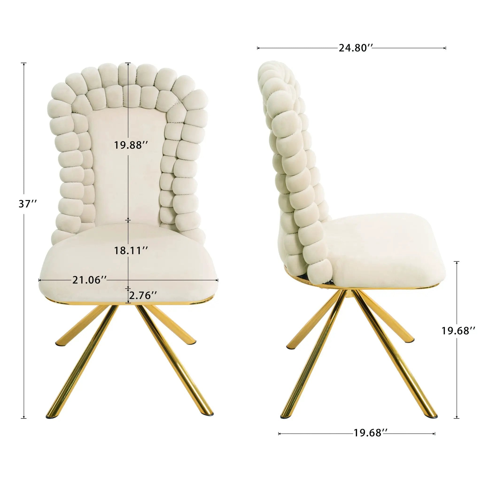 Upholstered Swivel Dining Chairs (Set of 2) by Unique Piece Furniture