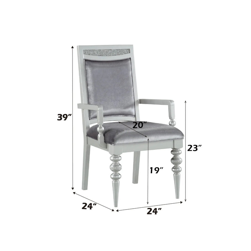 Maverick - Arm Chair (Set of 2) - Silver by Unique Piece Furniture