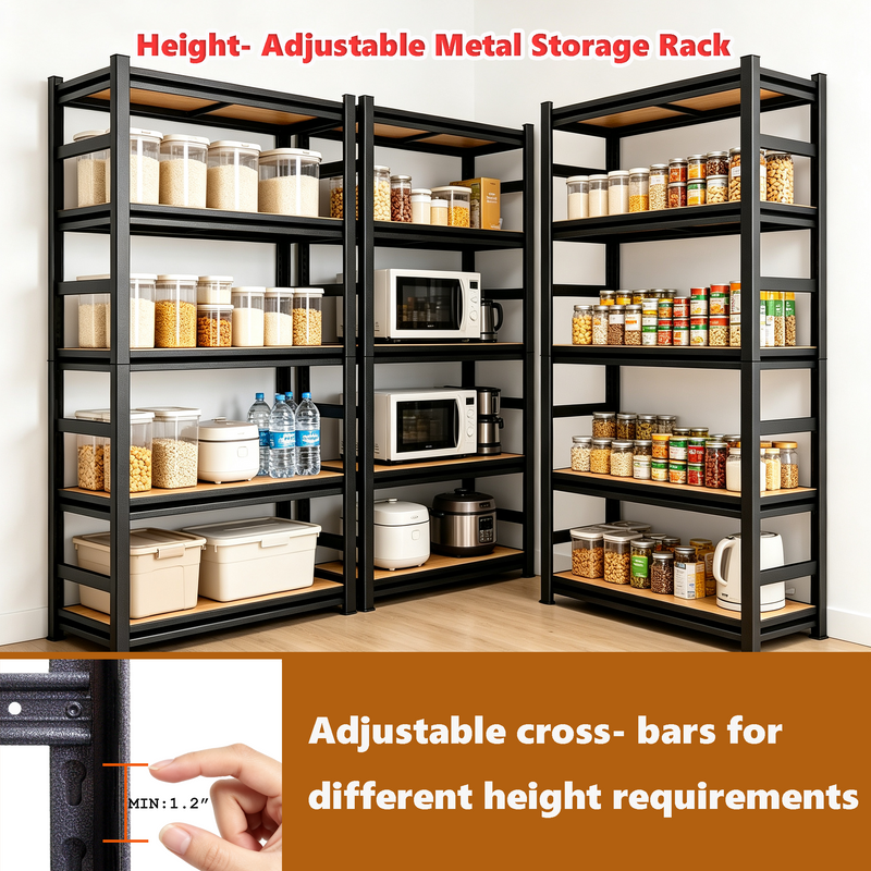 63-Inch Height Storage Shelving Unit with Adjustable Shelves by HouseOfZazla