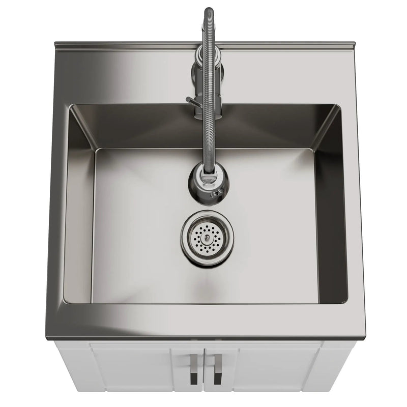 Hennessy - Deluxe Laundry Cabinet With Faucet And Stainless Steel Sink by Unique Piece Furniture