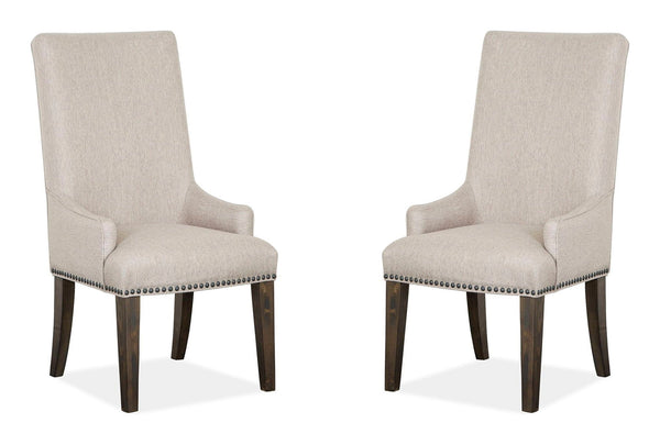 Bellamy - Upholstered Host Chair (Set of 2) - Peppercorn