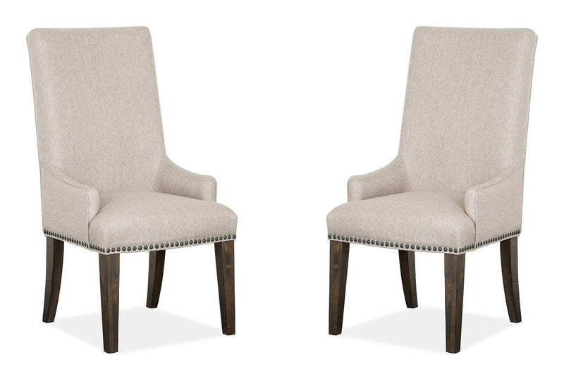 Bellamy - Upholstered Host Chair (Set of 2) - Peppercorn by Unique Piece Furniture