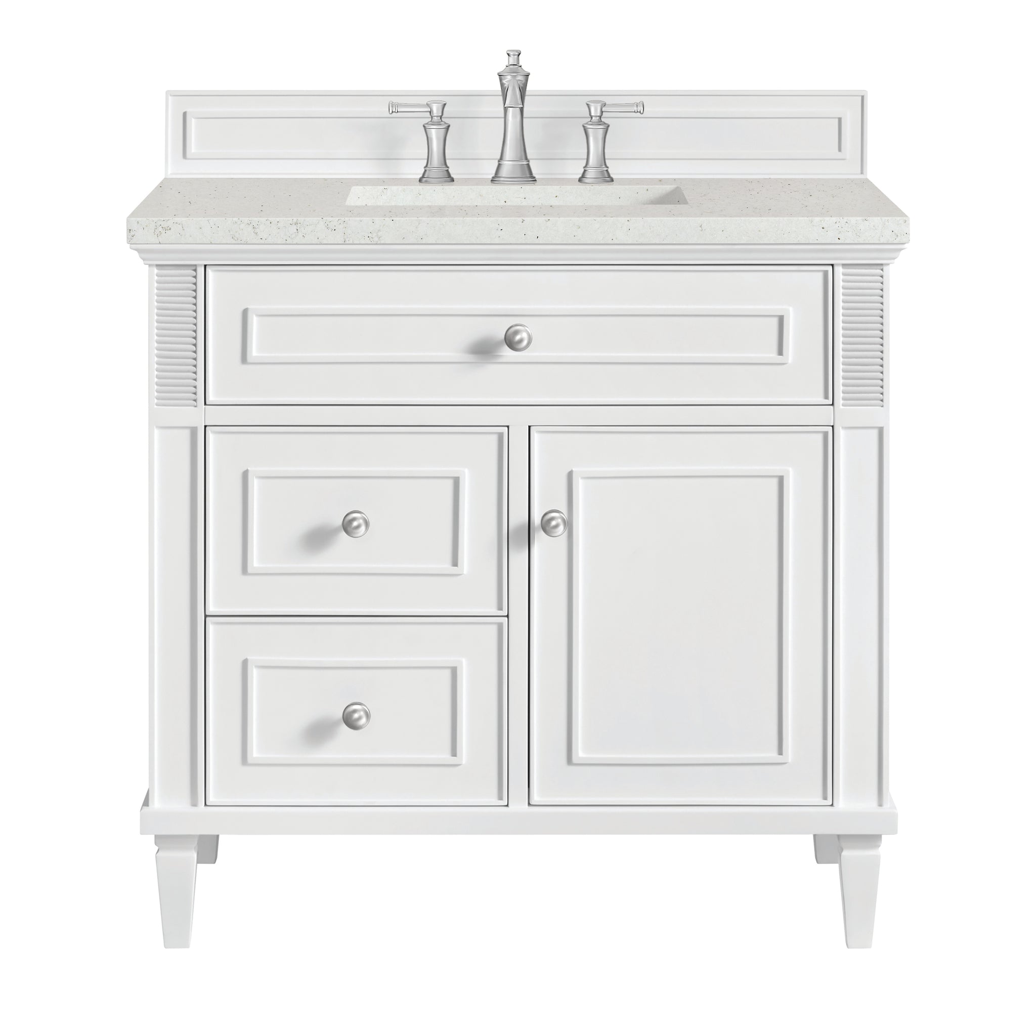 James Martin Lorelai 36" Single Bathroom Vanity, Bright White, view 23