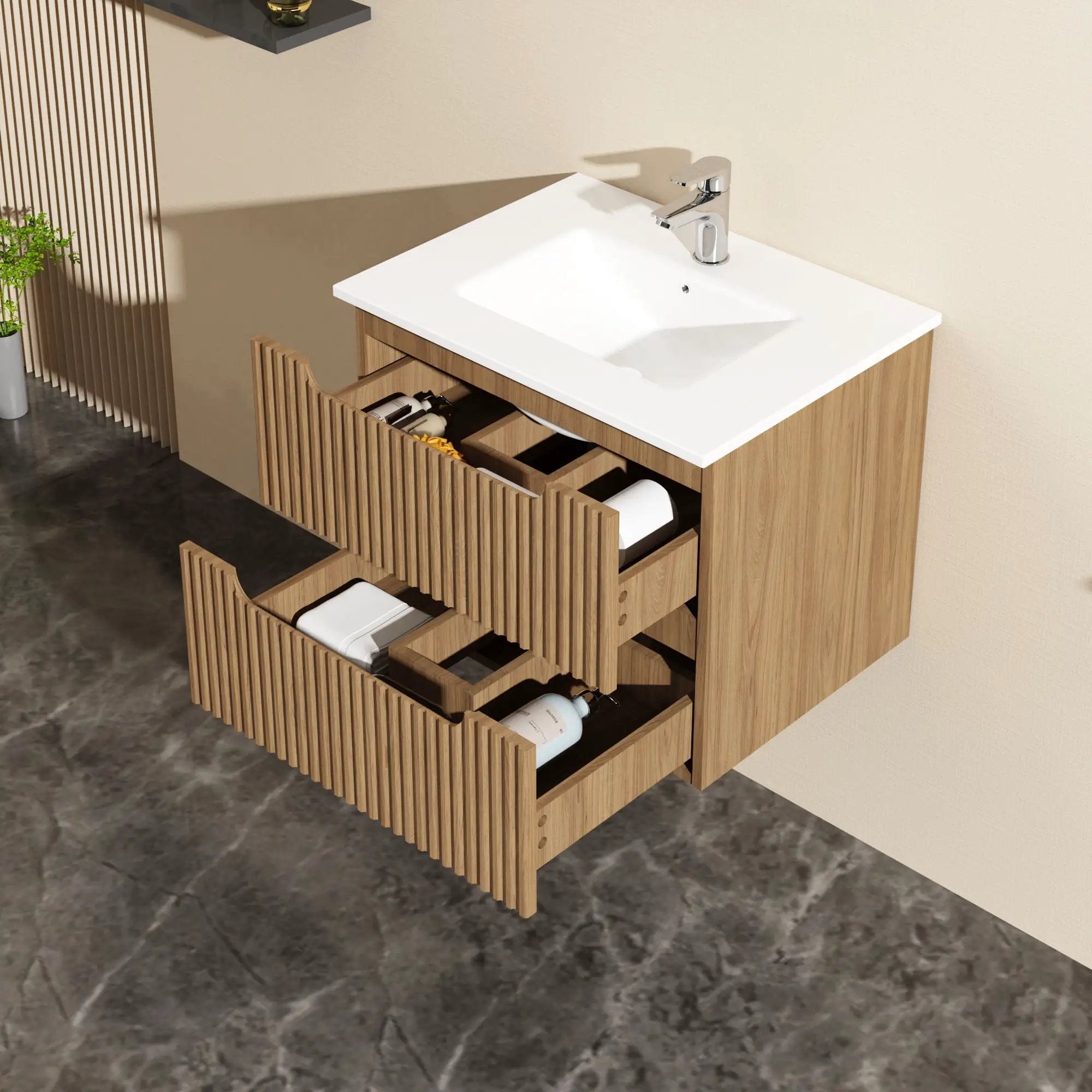 Wall Mounted Bathroom Vanity & Sink by HouseOfZazla