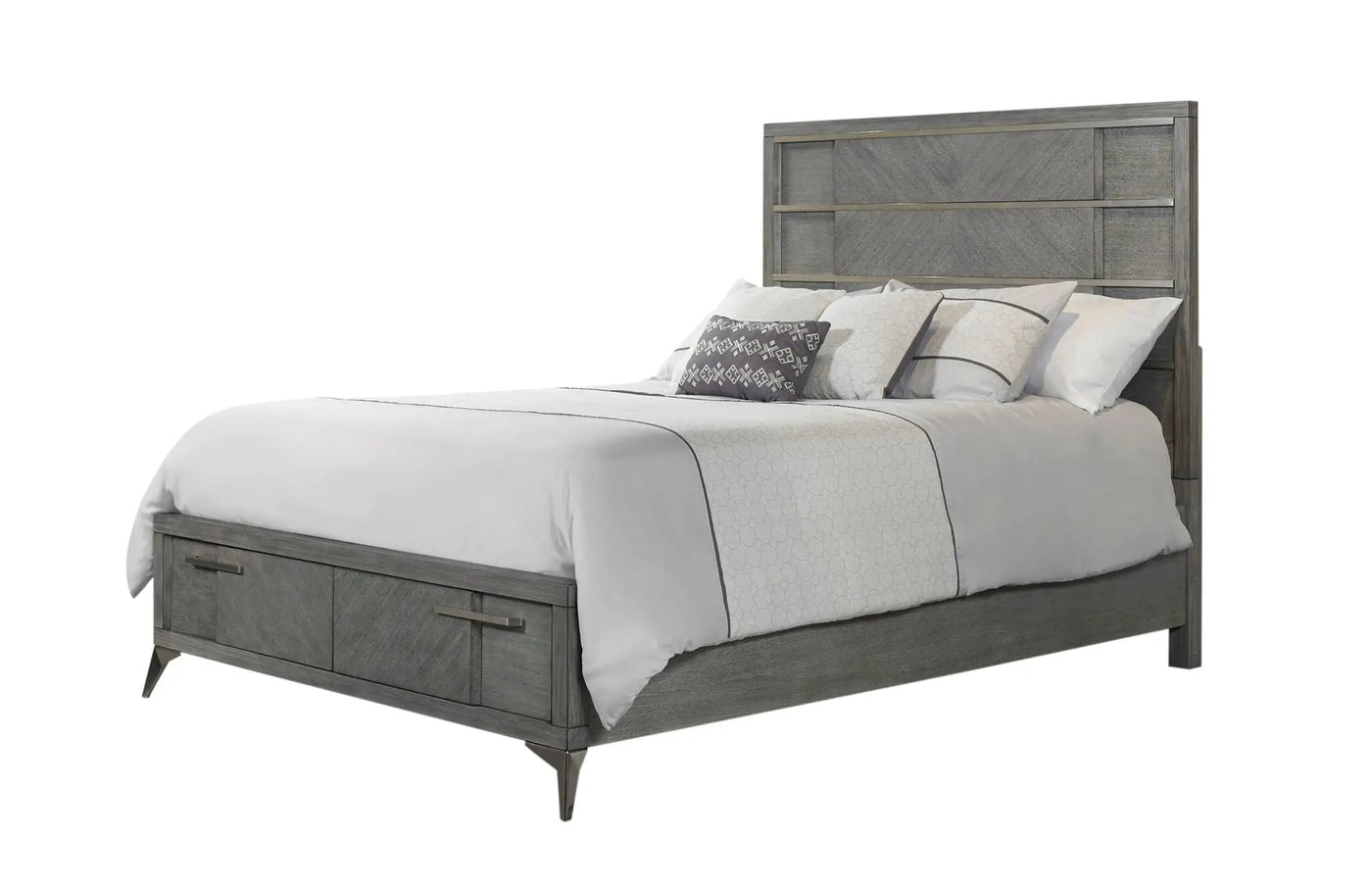 Storage Bed With Bookmatched Veneer by Unique Piece Furniture