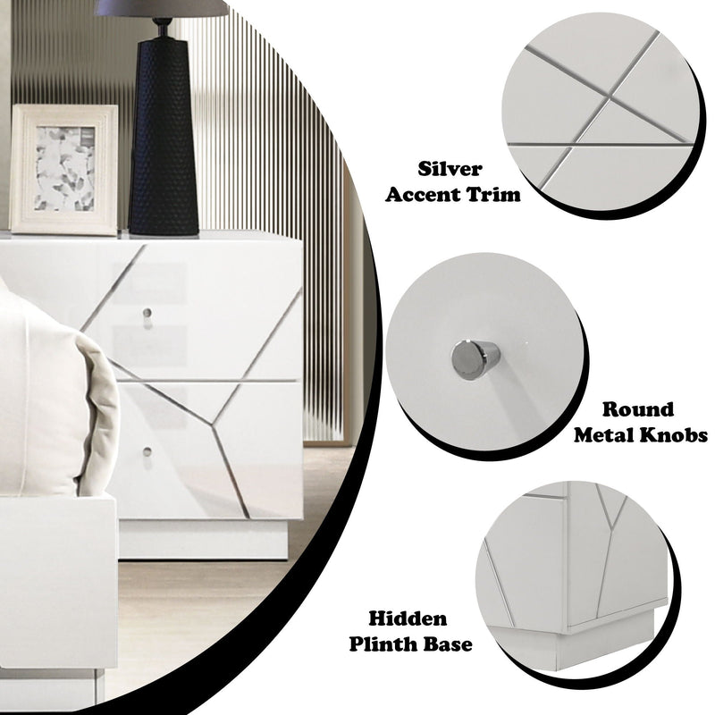 Esther - Nightstand - White by HouseOfZazla