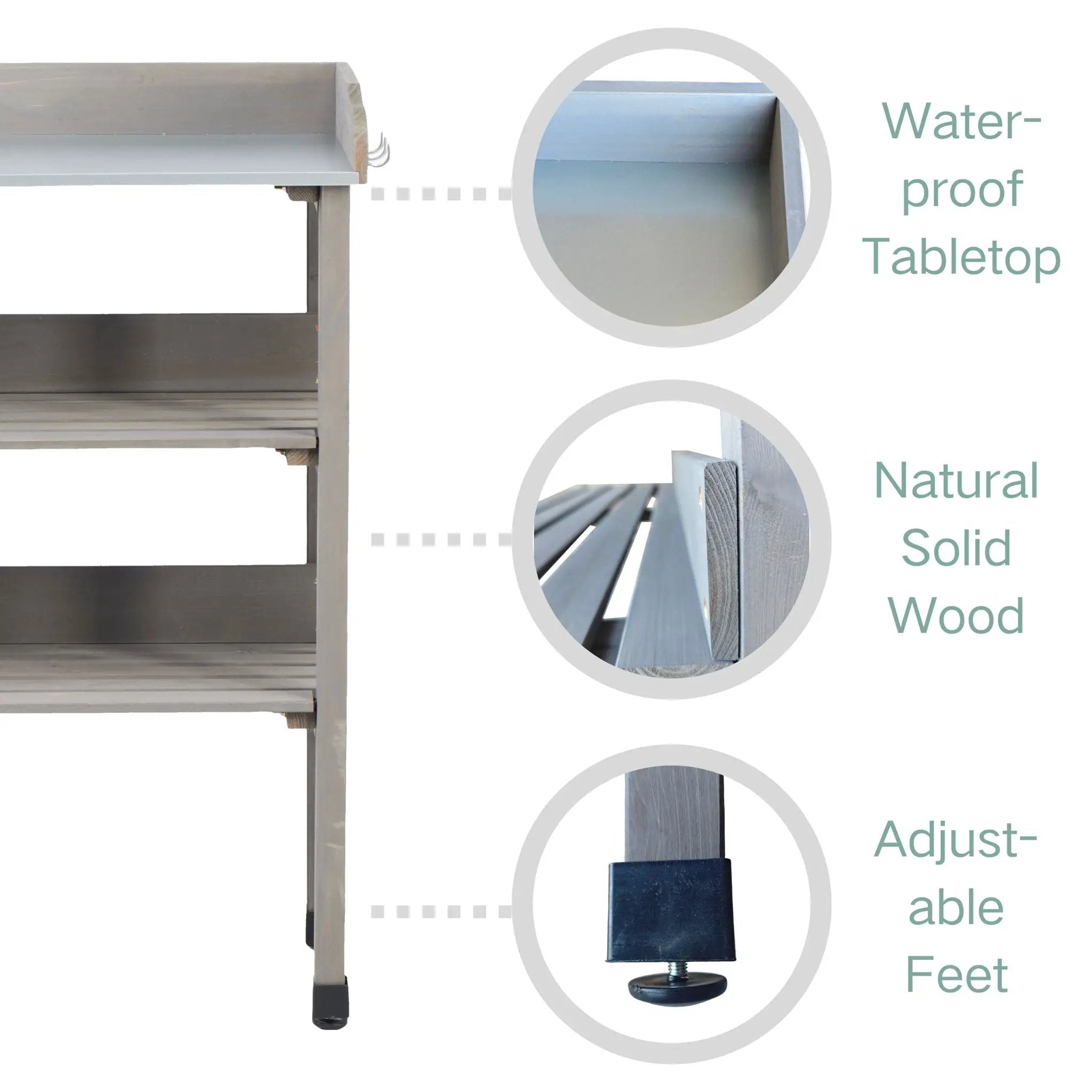 Outdoor Potting Table, 3 Tier Workbench by HouseOfZazla