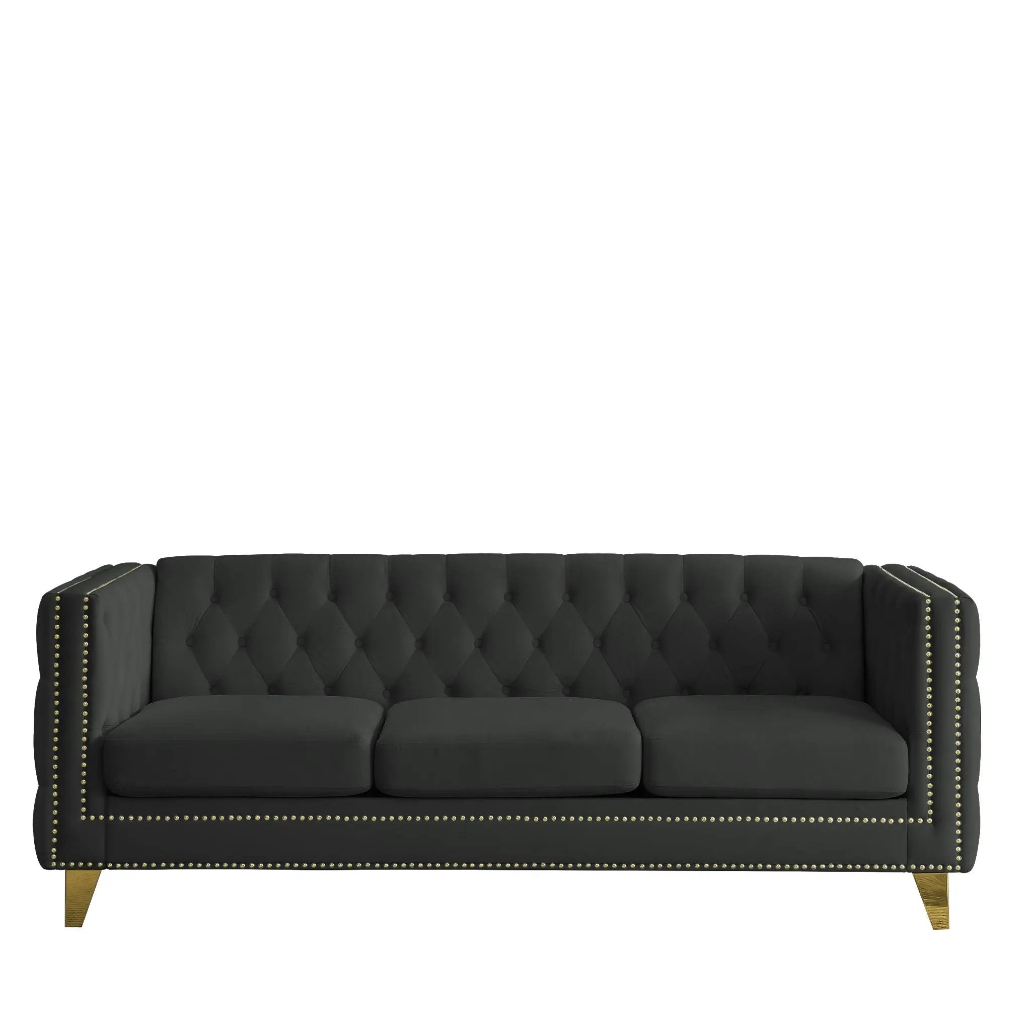 Modern Sofa With Button Tufting, Upholstered Couch For Living Room by HouseOfZazla