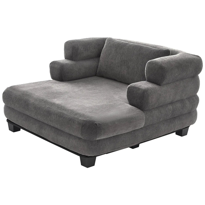 Oversized Chaise Lounge Sofa Bed with Deep Seat and Layered Armrests by HouseOfZazla