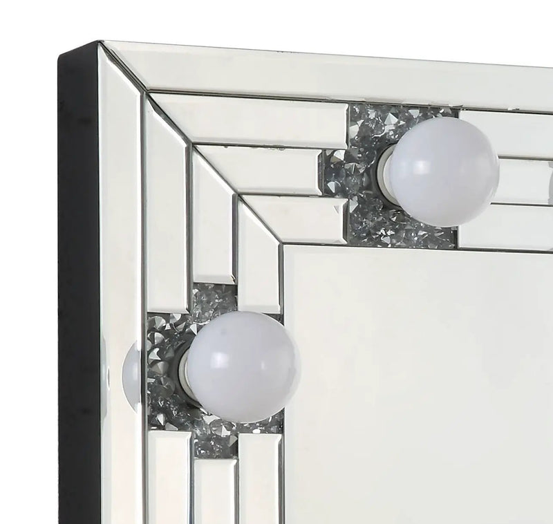 Noralie Mirrored & Faux Diamonds Accent Mirror by HouseOfZazla