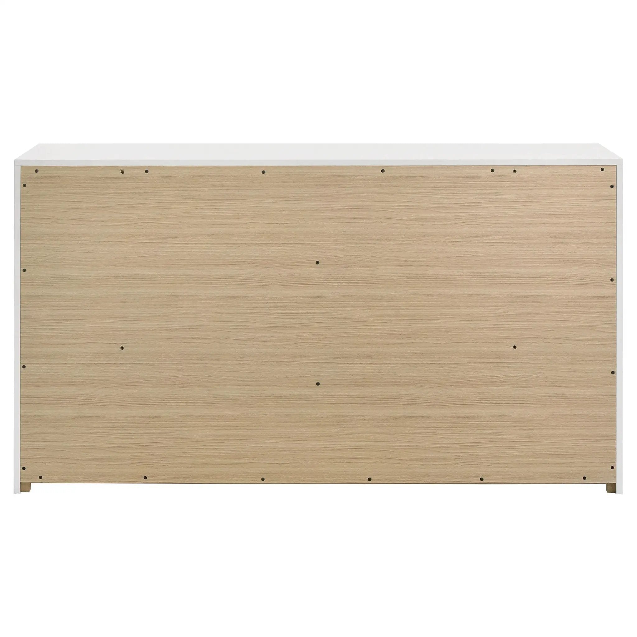 Ines 6-drawer Bedroom Dresser Cabinet White High Gloss by Unique Piece Furniture
