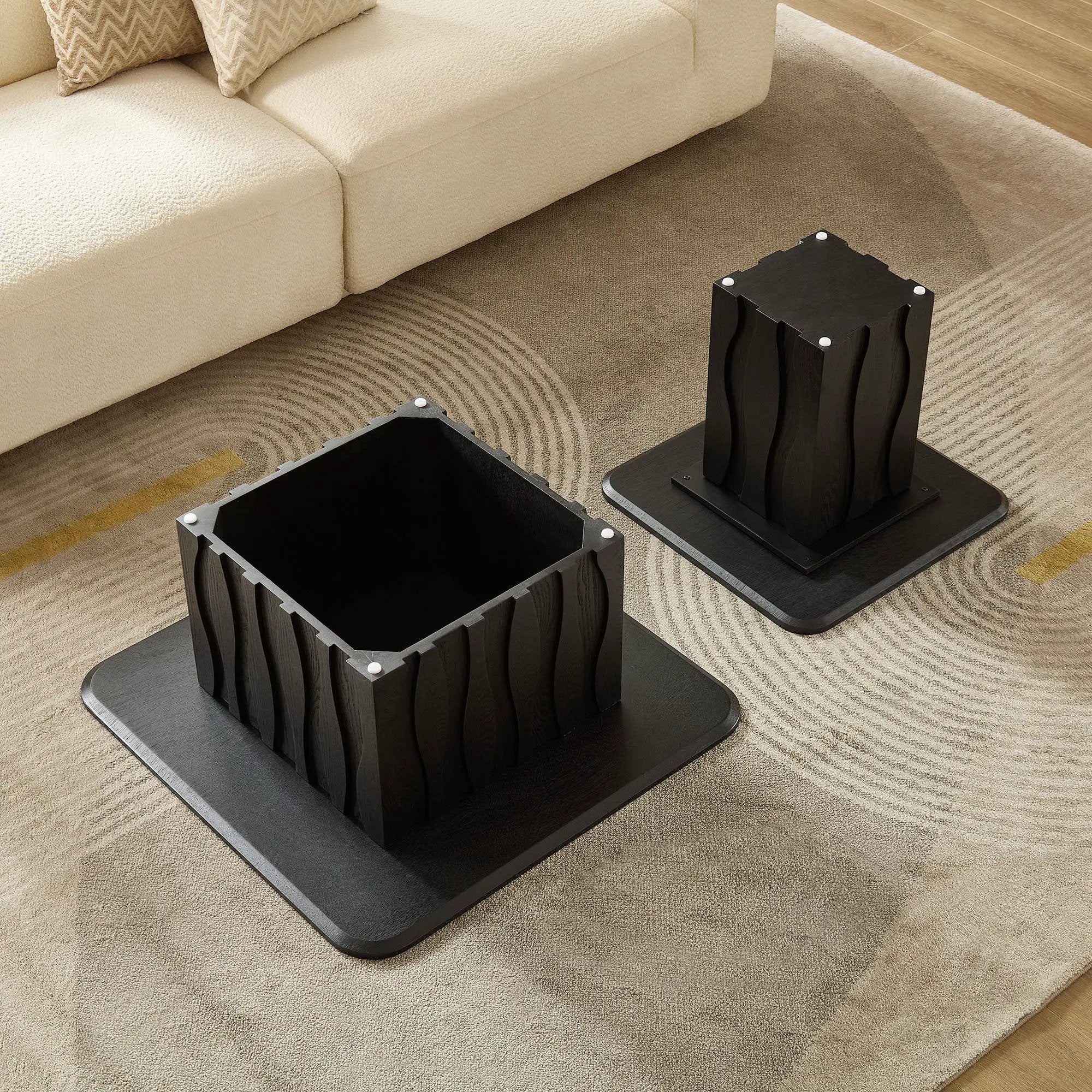 2PCS Nesting Square Coffee Table Set by HouseOfZazla
