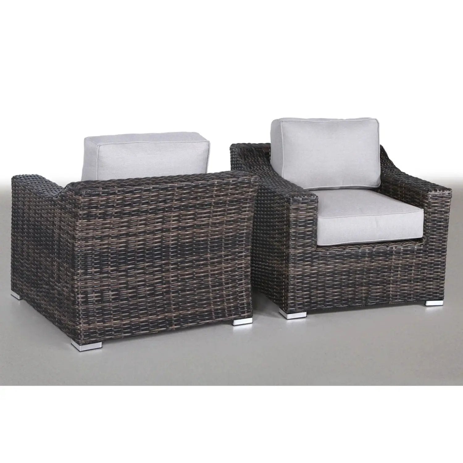 Modern Patio Chair With Cushions (Set of 2) - Brown by HouseOfZazla