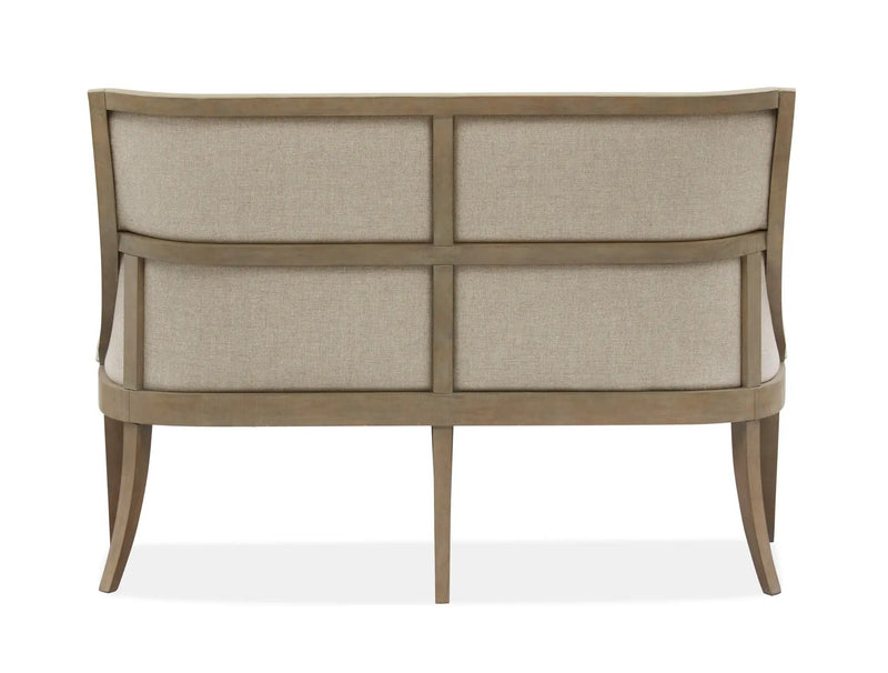 Lancaster - Bench With Upholstered Seat & Back - Dovetail Gray by Unique Piece Furniture