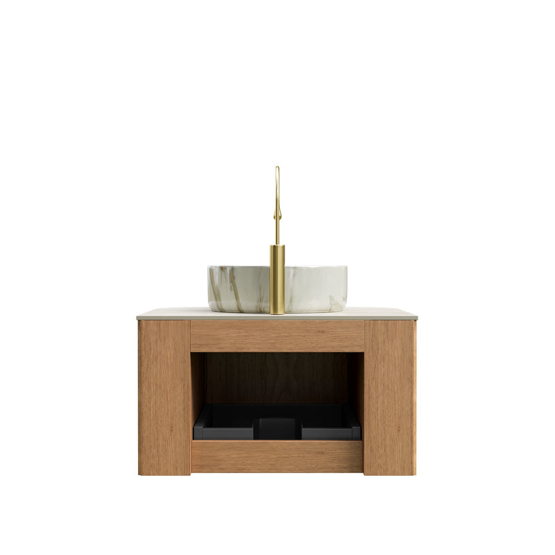 DINA 24" Bathroom Vanity With Ceramic Sink and Floating Cabinet by HouseOfZazla
