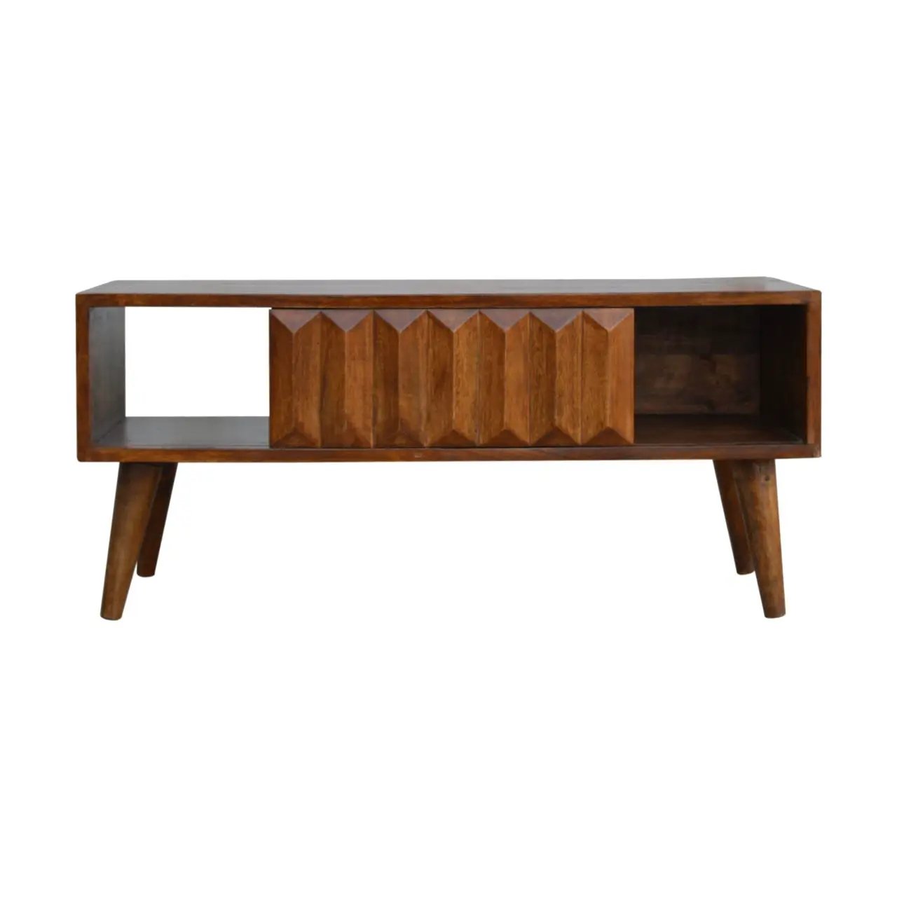 Prism Sliding Media Unit - Chestnut by HouseOfZazla