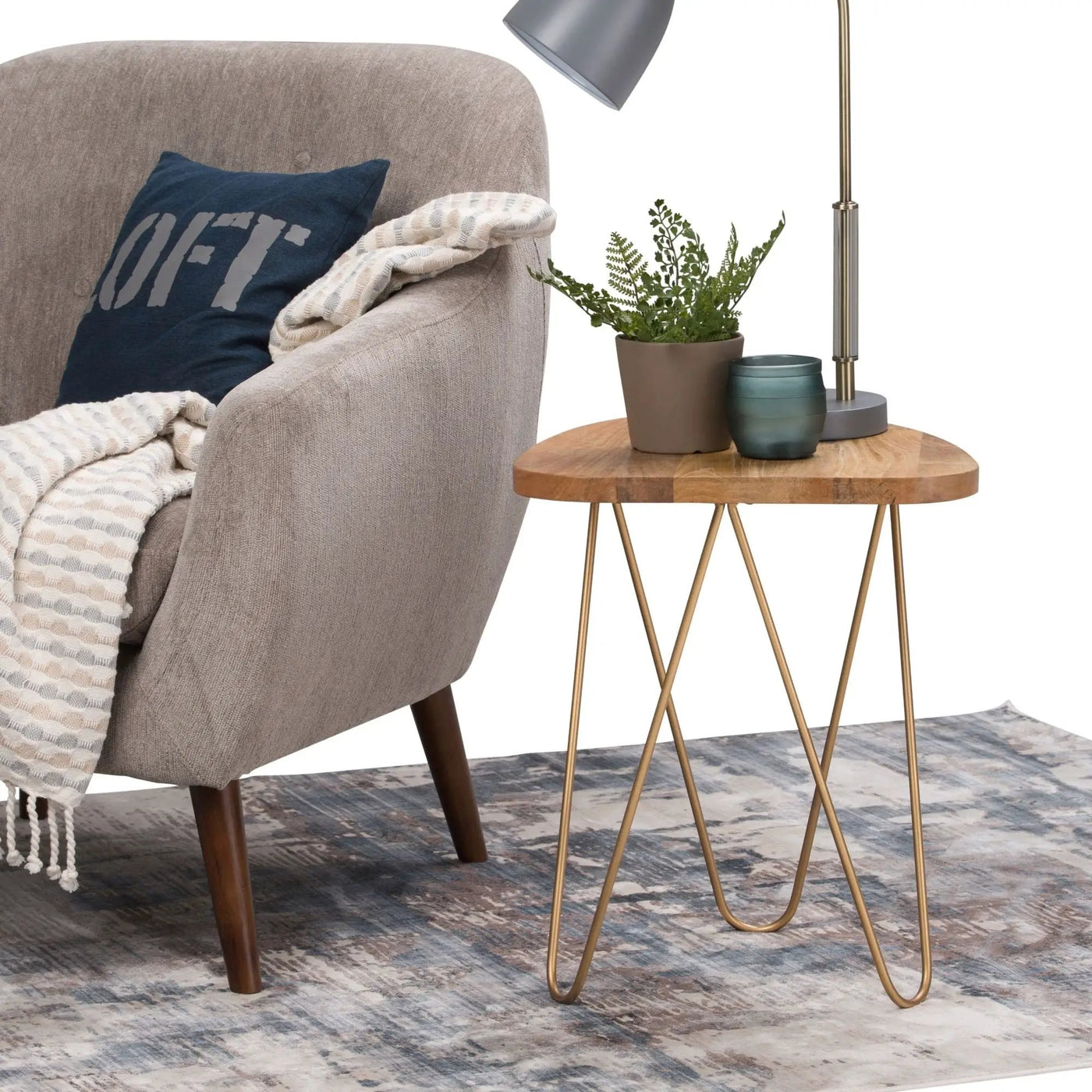 Patrice - Handcrafted Metal And Wood Accent Table by Unique Piece Furniture