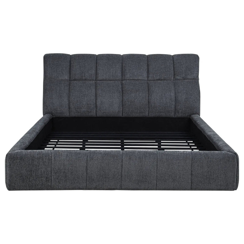 Nollet 48-inch Upholstered California King Platform Bed Grey by Unique Piece Furniture
