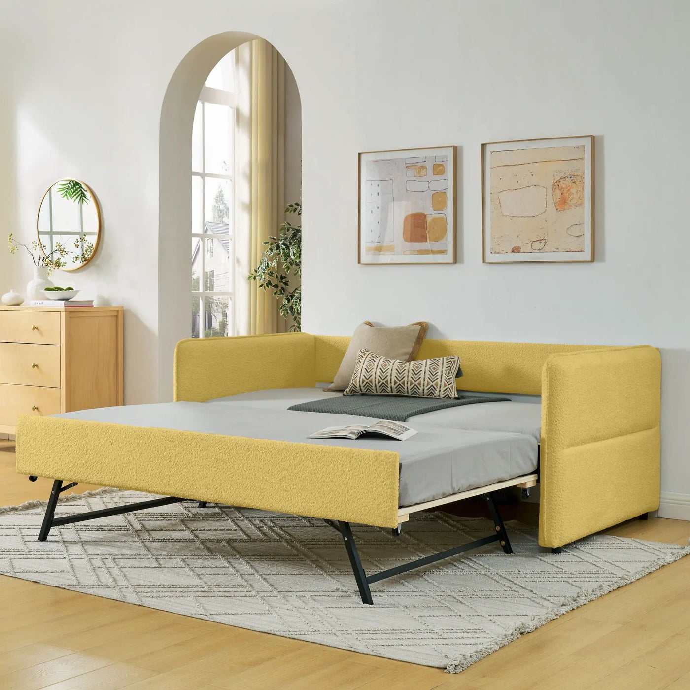 Upholstered Daybed With Pop Up Trundle by HouseOfZazla