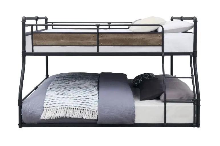 Cordelia - Full/Queen Bunk Bed - Antique Oak, Sandy Black & Dark Bronze Hand-Brushed by Unique Piece Furniture