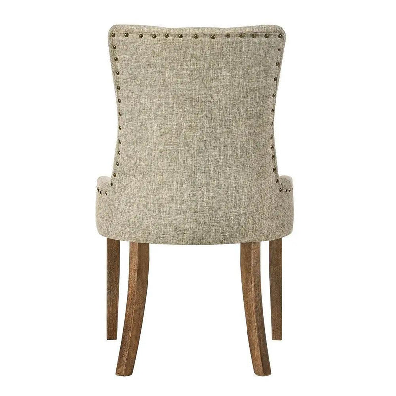 Yotam - Side Chair (Set of 2) - Beige Fabric & Salvaged Oak by Unique Piece Furniture