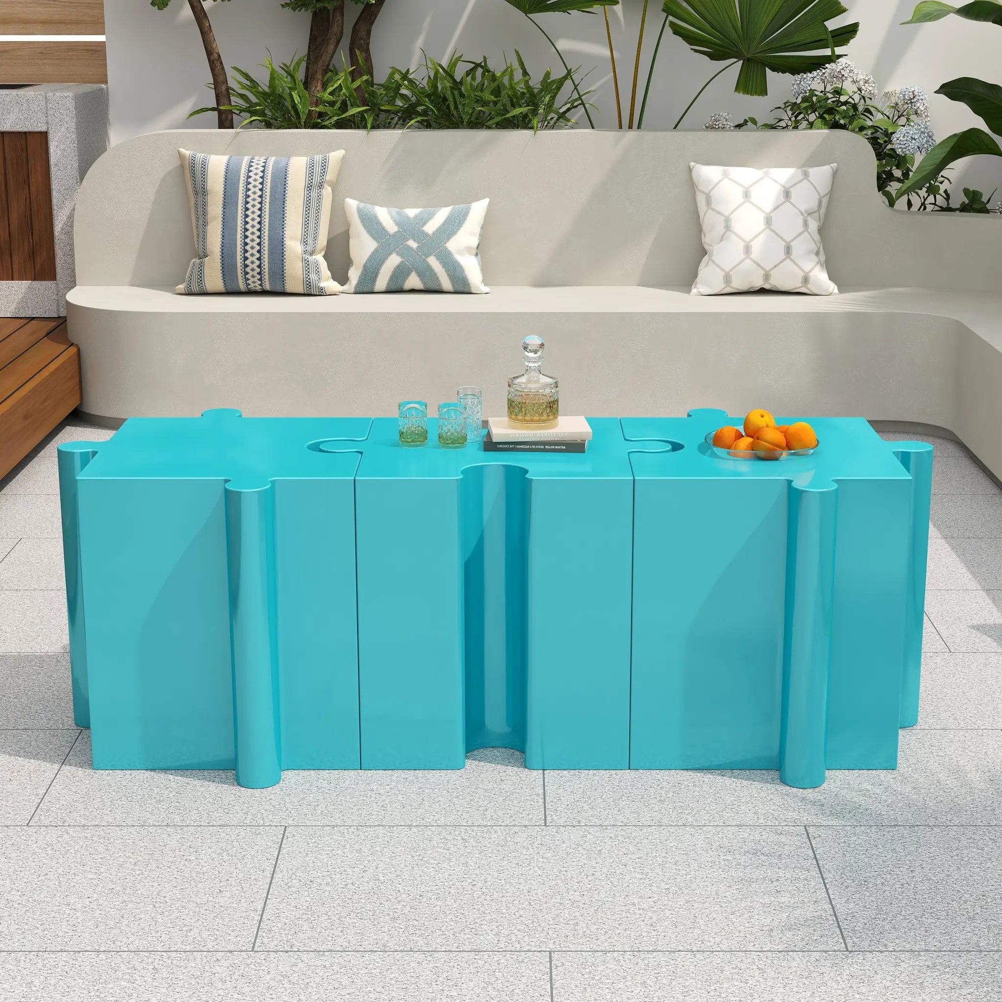 Puzzle Art Side Table by HouseOfZazla