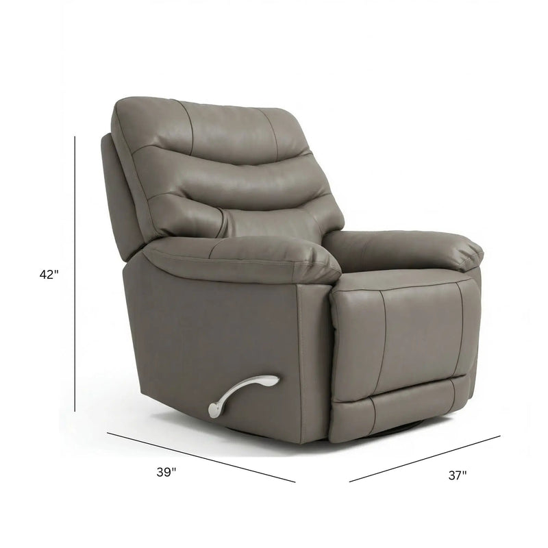 Oslo Antelope - Swivel Glider Recliner With Manual Footrest by HouseOfZazla