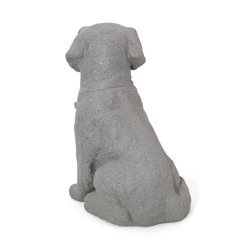 MGO Dog Statue, Outdoor Stone Gray by HouseOfZazla