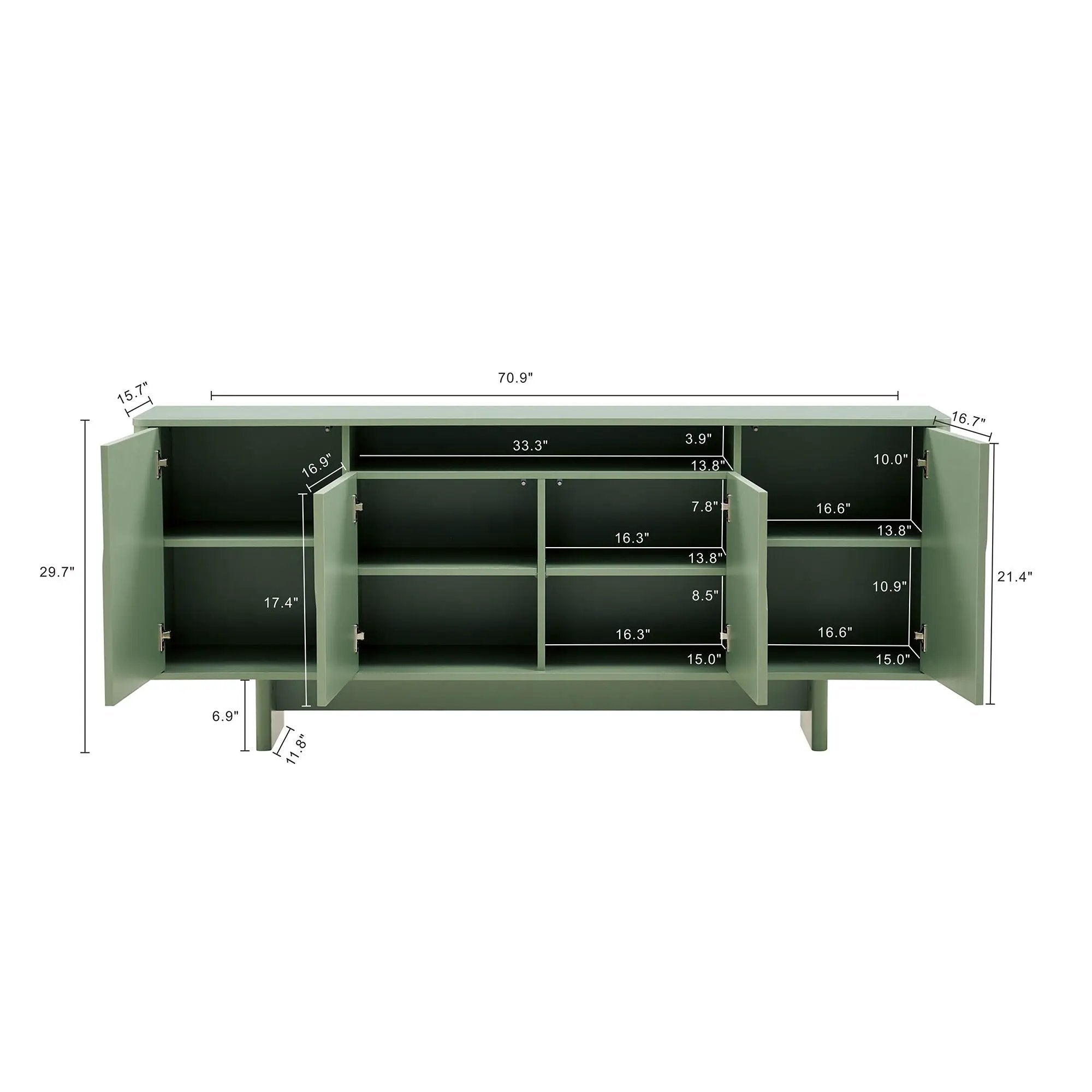 Ella - Sideboard With Adjustable Shelves by HouseOfZazla