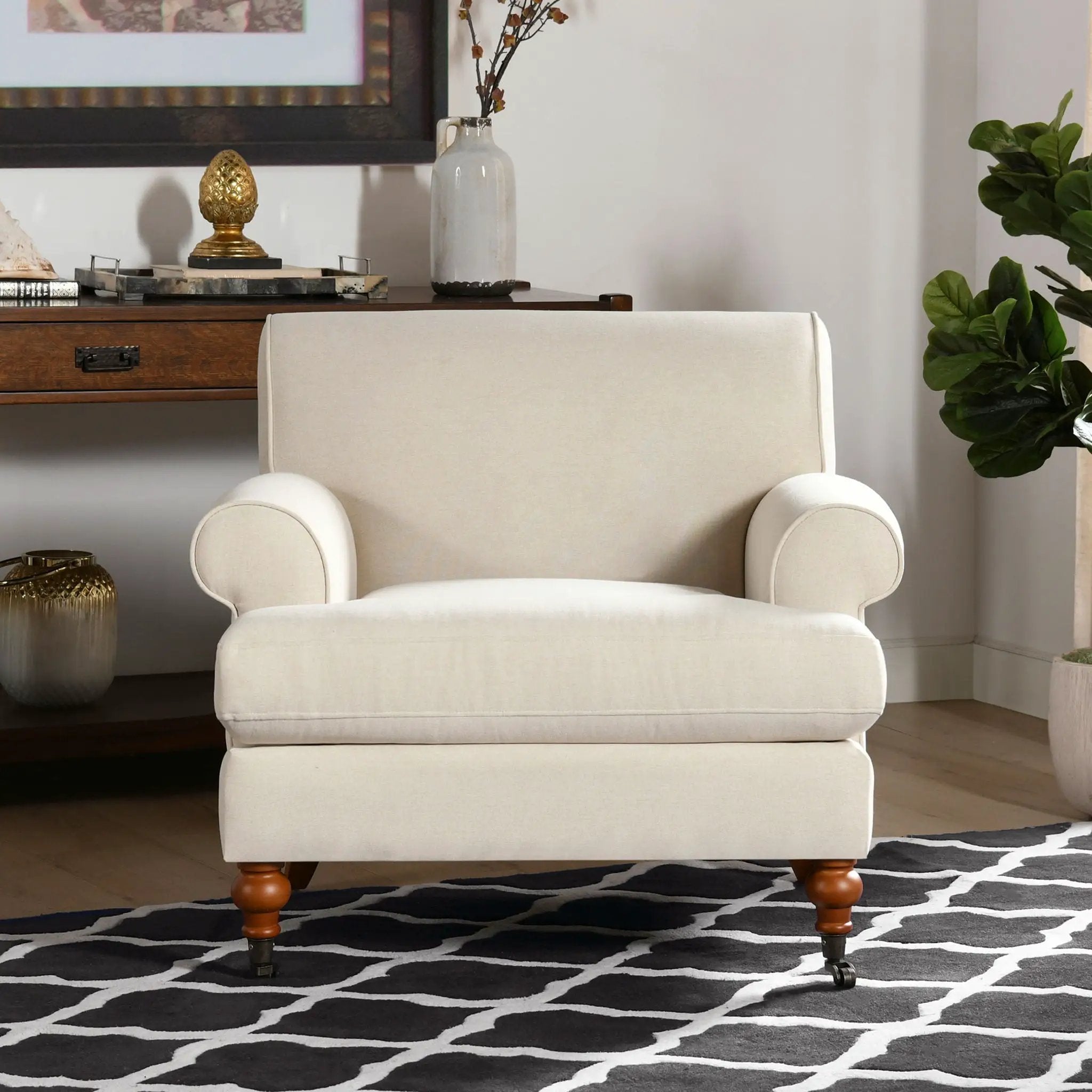 Alana Lawson - Accent Arm Chair With Casters by Unique Piece Furniture