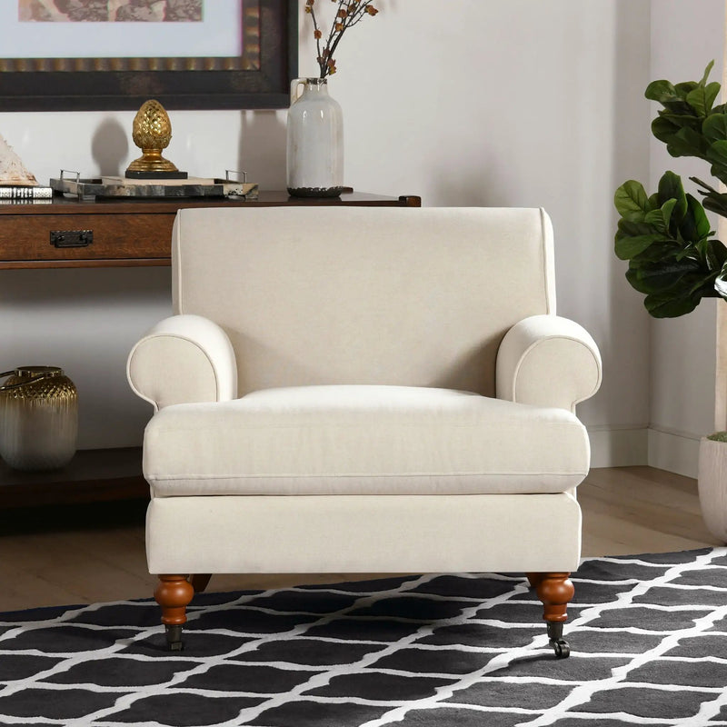Alana Lawson - Accent Arm Chair With Casters by HouseOfZazla