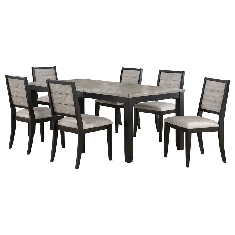 Elodie 7-piece Rectangular Extension Leaf Dining Set Black by Unique Piece Furniture