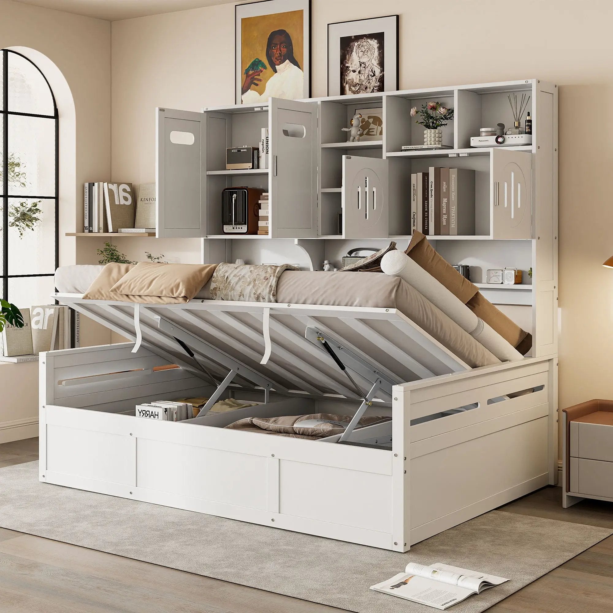 Daybed With All-In-One Cabinet And Shelf by HouseOfZazla