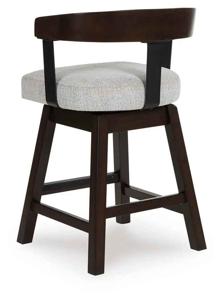 Haddigan - Upholstered Swivel Barstool (Set of 2) - Dark Brown by Unique Piece Furniture