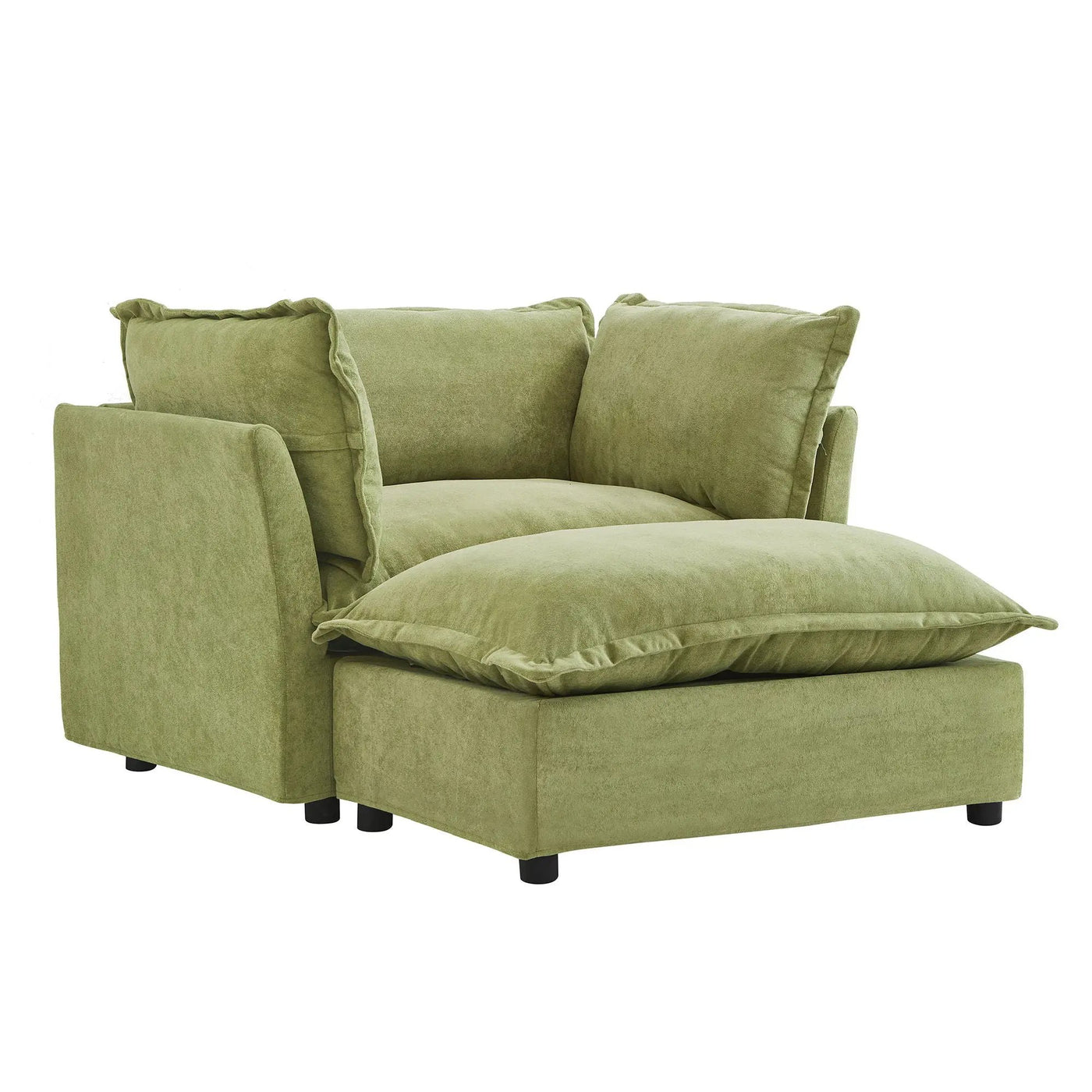 Modern Armchair Sofa With Movable Ottoman by HouseOfZazla