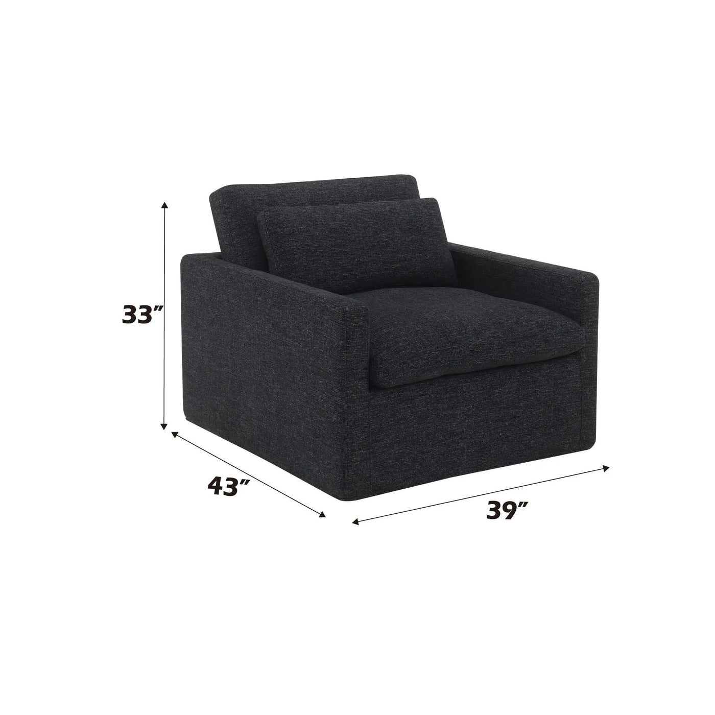 Naveen - Swivel Chair With 1 Toss Pillow by Unique Piece Furniture