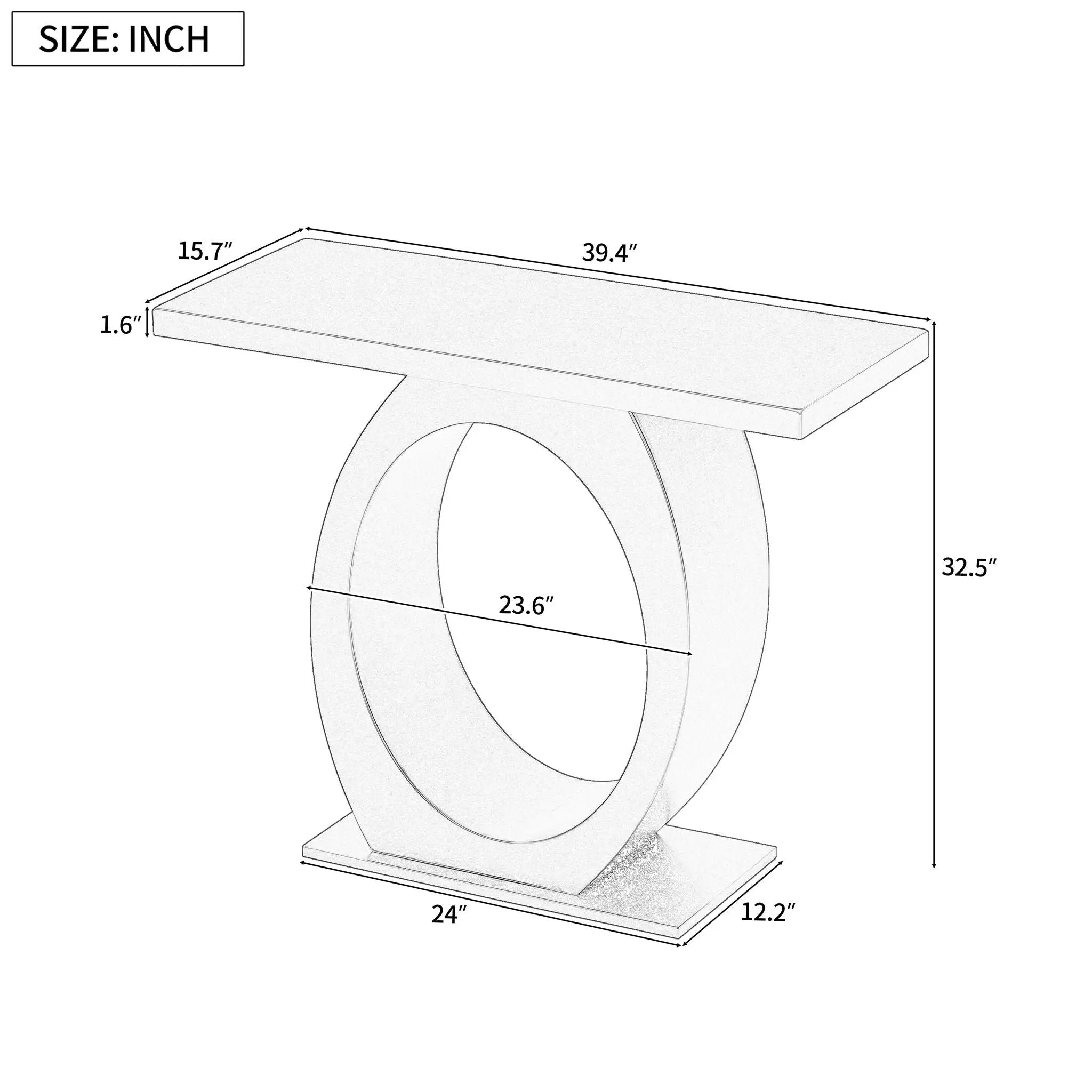 Console Table With Oval Base And Reinforced Bottom Plate by HouseOfZazla