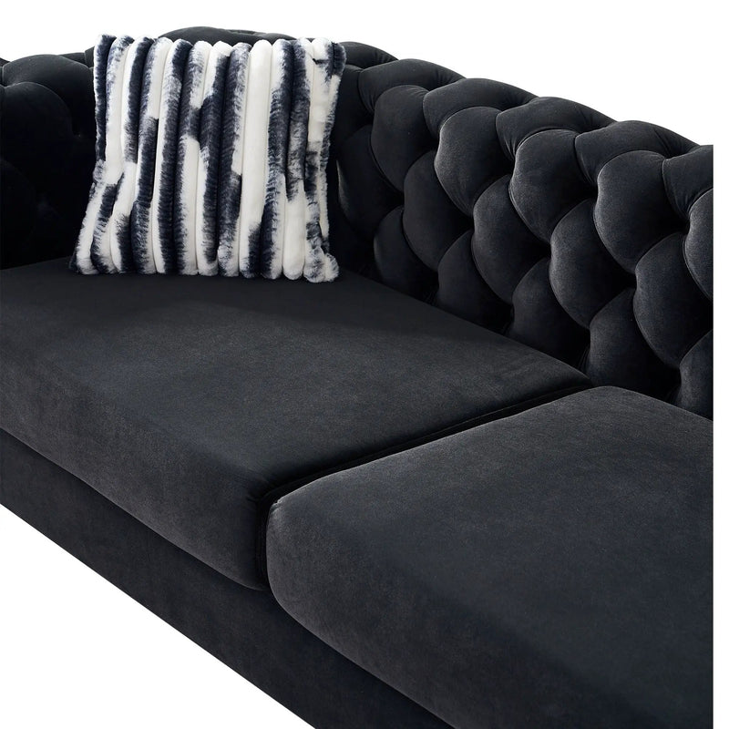 Chesterfield - Modern Tufted Living Room Sofa, 84.25''W Couch by HouseOfZazla