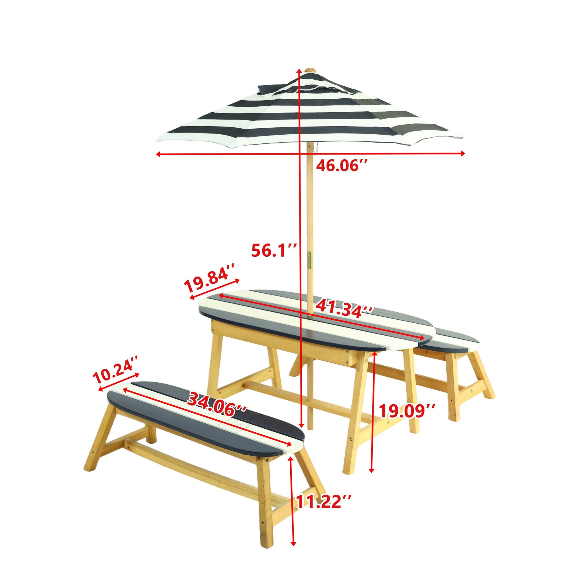 Naturally Playful Kids Picnic Table with Umbrella by HouseOfZazla