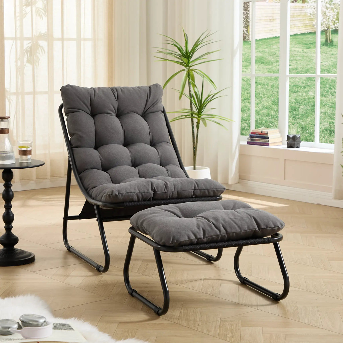 Patio Outdoor Lounge Chair with Ottoman by HouseOfZazla
