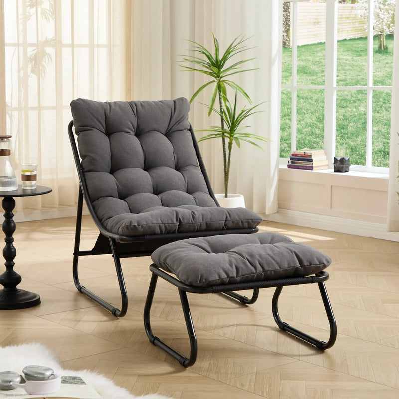 Patio Outdoor Lounge Chair with Ottoman by HouseOfZazla