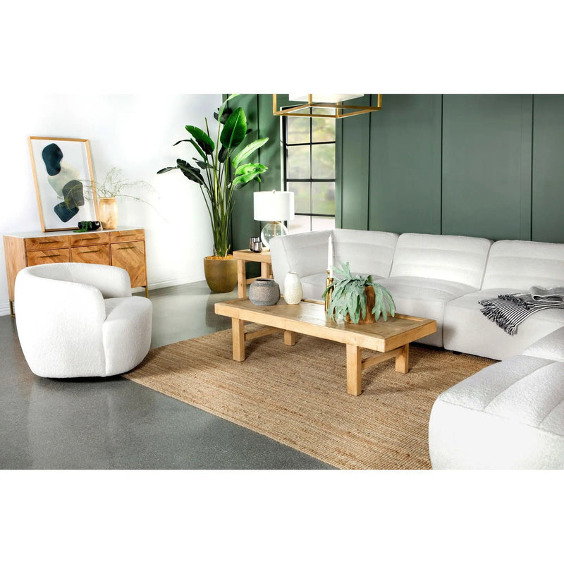 Denae - Upholstered Swivel Chair - Ivory by HouseOfZazla
