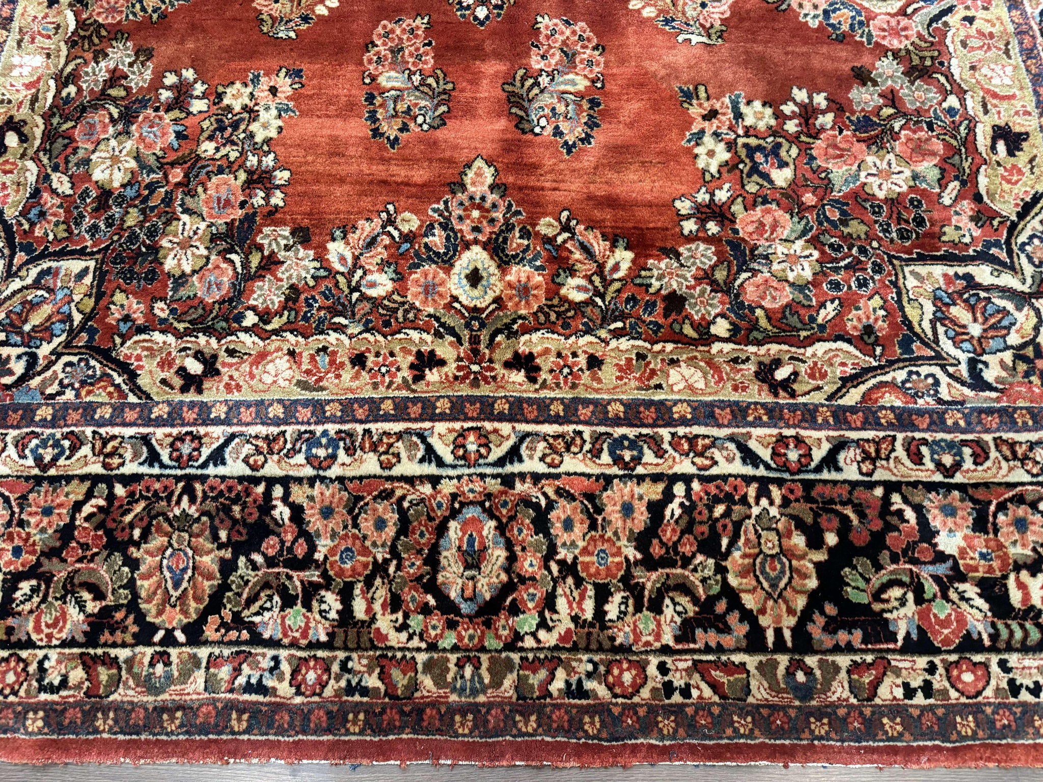Antique Persian Sarouk Rug 9x12 by Jewel Rugs