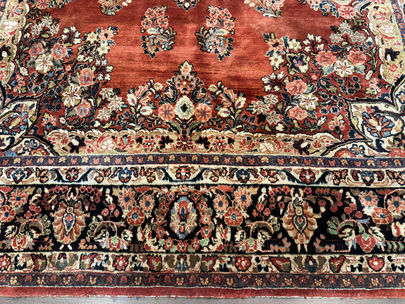 Antique Persian Sarouk Rug 9x12 by Jewel Rugs