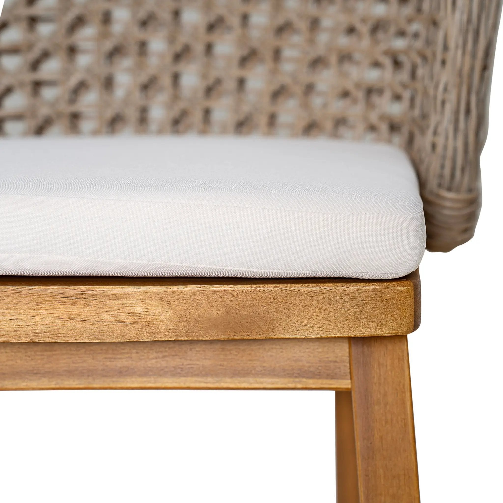 Outdoor Acacia Wood Bar Stools with Cushions (Set of 4) by HouseOfZazla