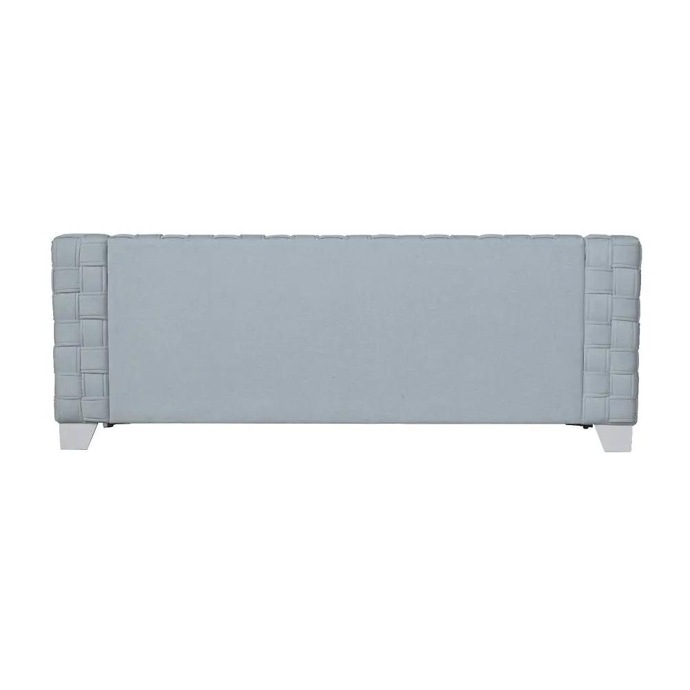 Saree - Sofa - Light Teal Chenille & White by Unique Piece Furniture