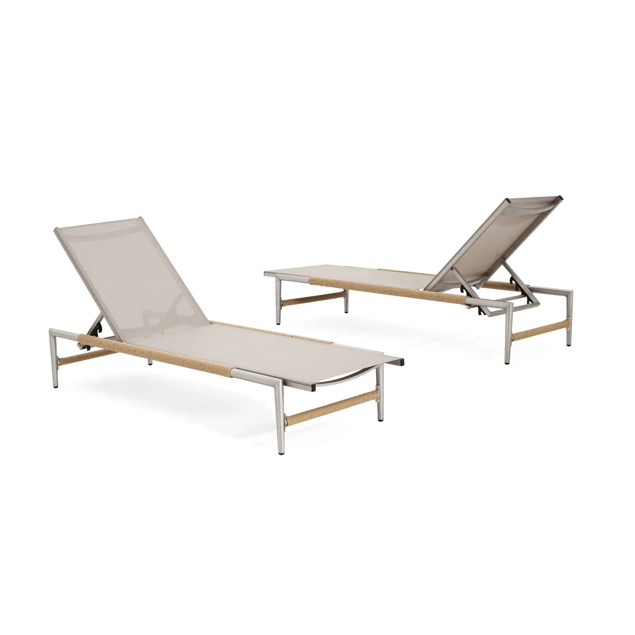 Hargrove Outdoor Patio Aluminum Chaise Lounge Set of 2 by HouseOfZazla